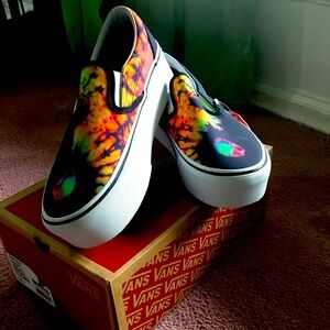 Vans Off The Wall Classic Slip-O .Paradoxical Black/Multi Women Size 10